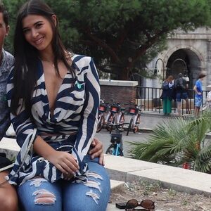 Rat & Boa Navy and White Striped Blouse